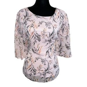Alyx Pink Floral Peasant Blouse